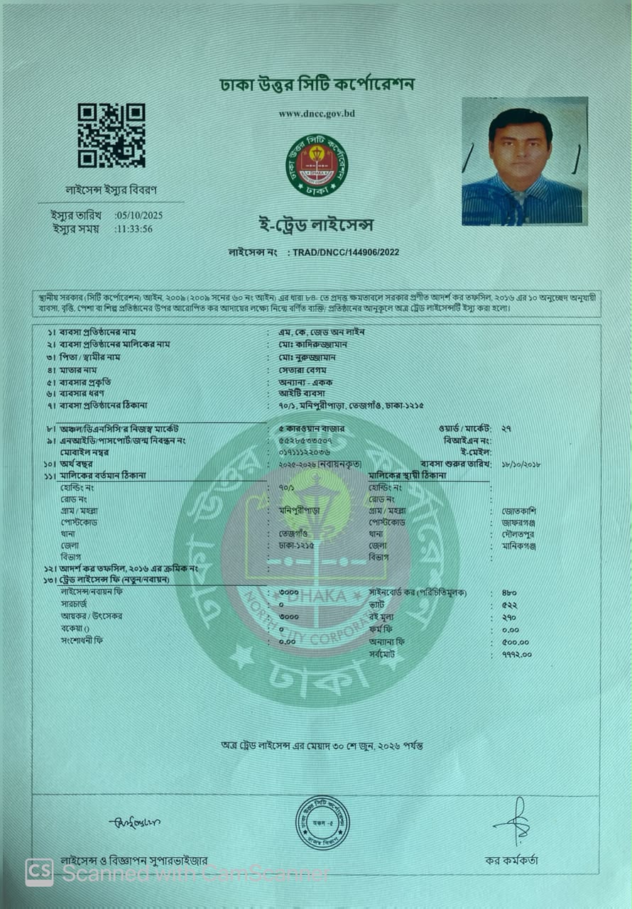 MKZ Online Trade License